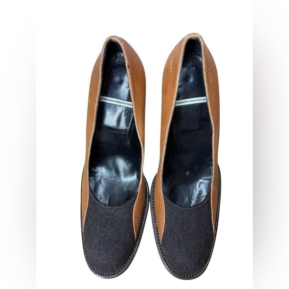 Fendi Fendissime Vintage Suede Wool Heels Size US 8.5 - Picture 4 of 9